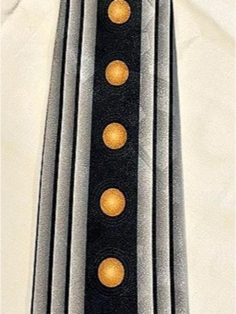 Fratello Striped Black & Gray Scarf